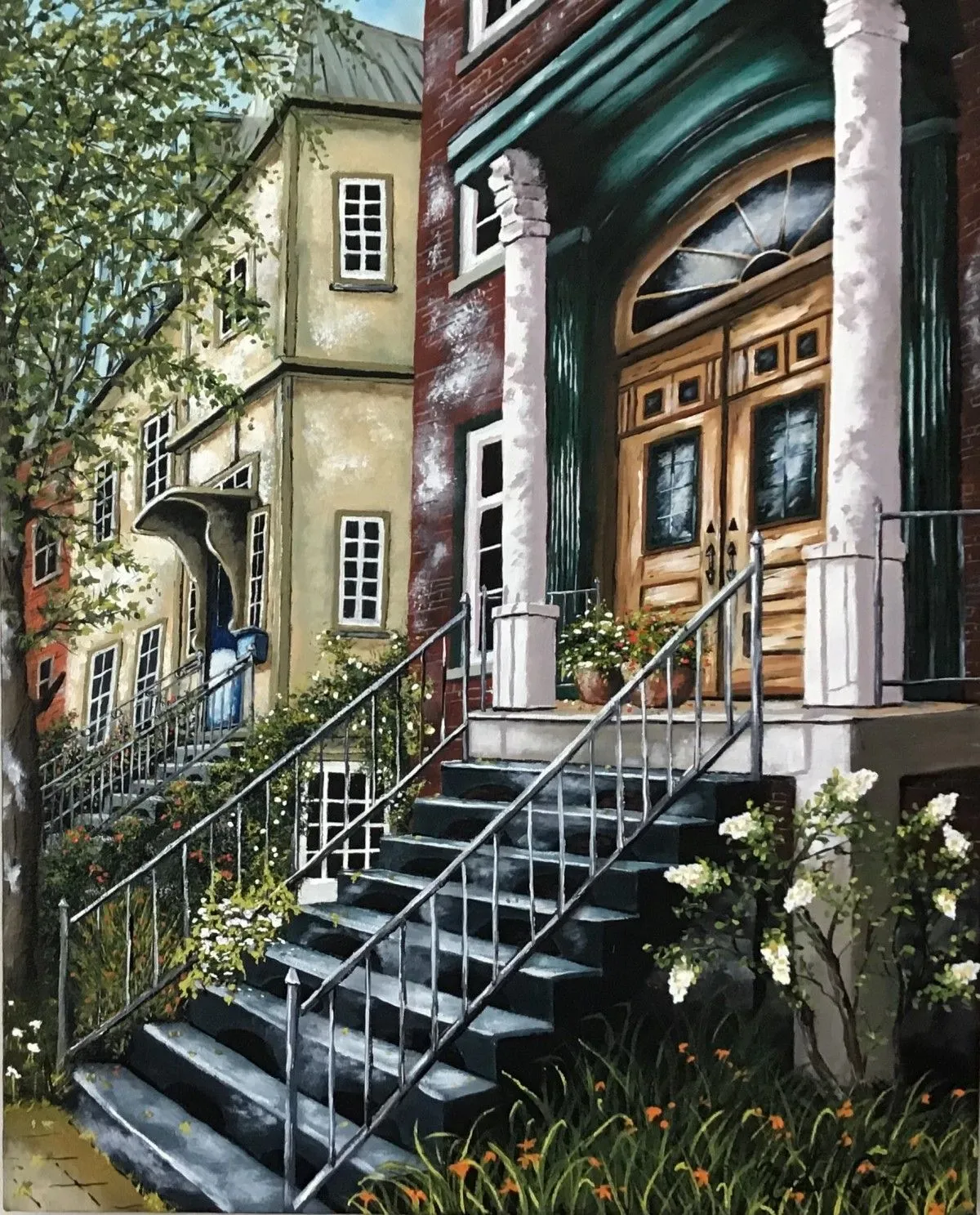 Que c’est beau sur le Plateau (Montréal) !, artwork by Michel Cantin