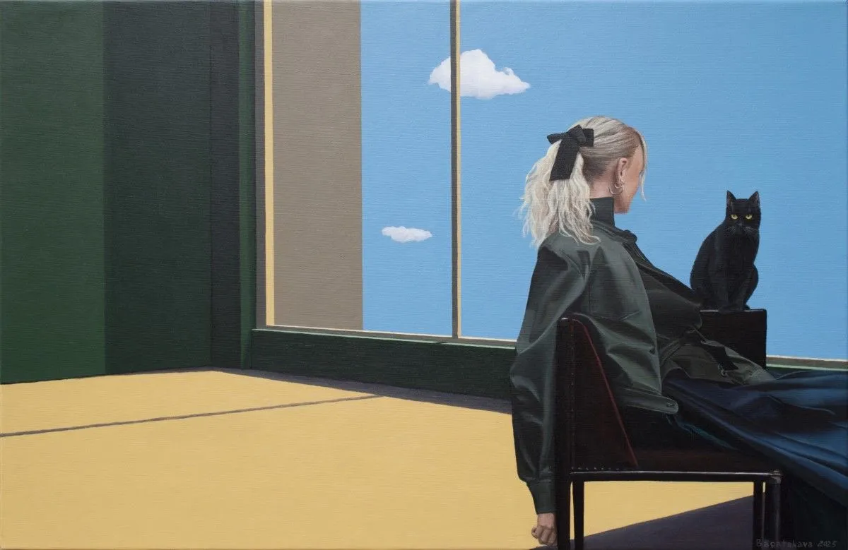 The Cat Knows but Says Nothing, artwork by Nataliya Bagatskaya