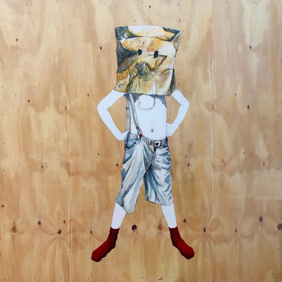 les chaussettes rouges / série "invisible(s)", artwork by Frédéric GARNIER