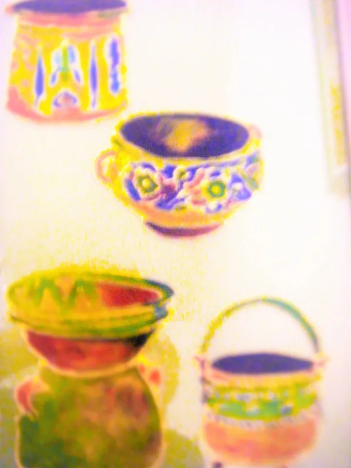 ustensiles de hammam, œuvre de Adam Dahbi