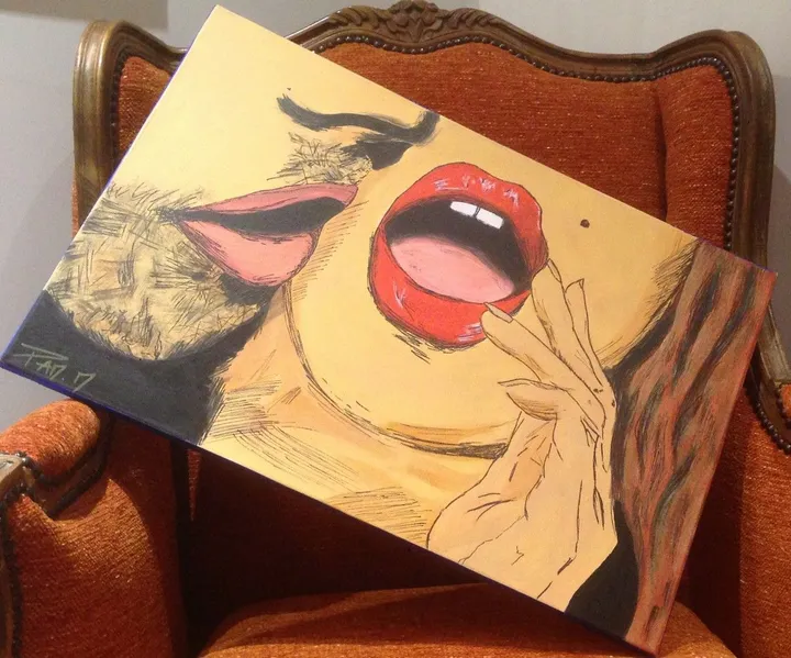 UN BAISER, œuvre de PAM. M