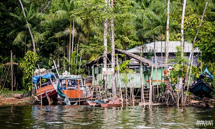 En navigant vers Oyapoke, œuvre de Marie-Claire PARSEMAIN