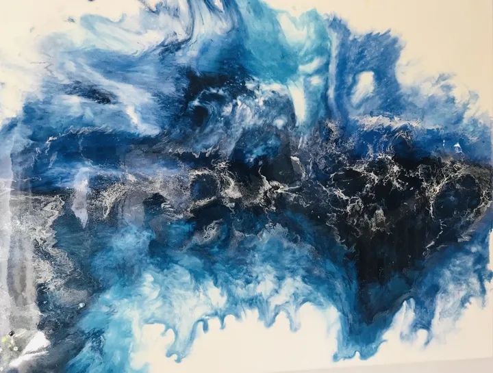 Mirage bleue, œuvre de Maryse Menard
