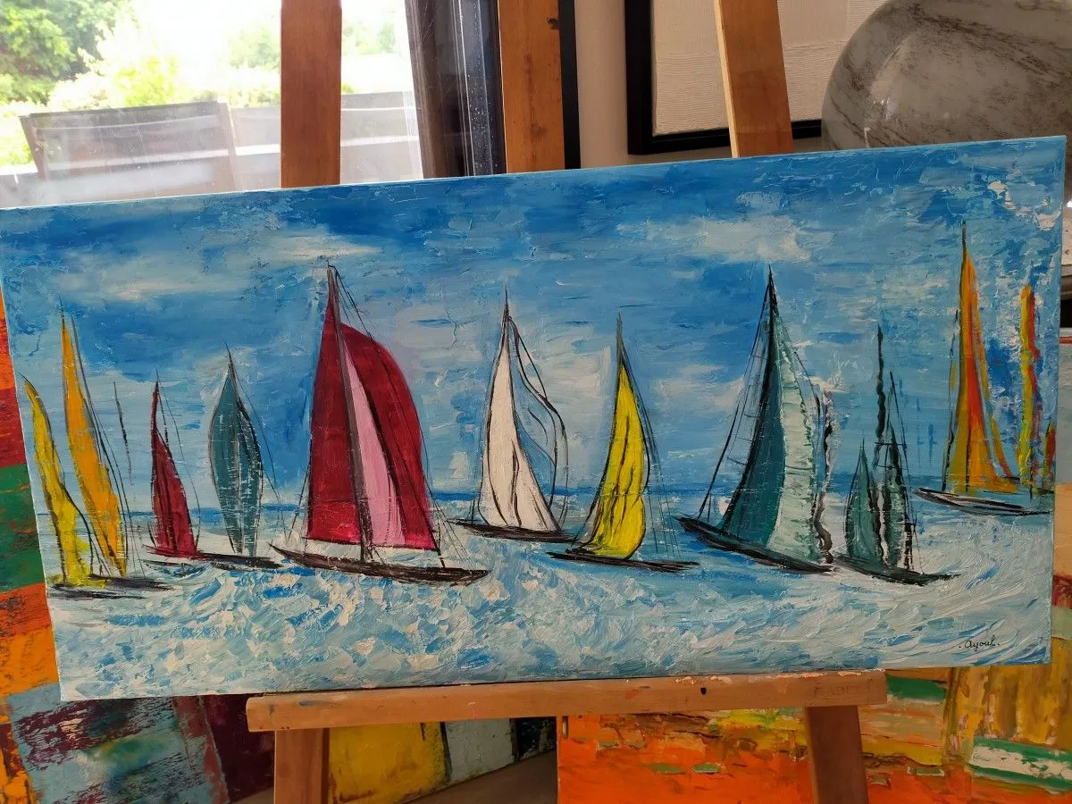 Dans la pétole, artwork by annick Ayoul