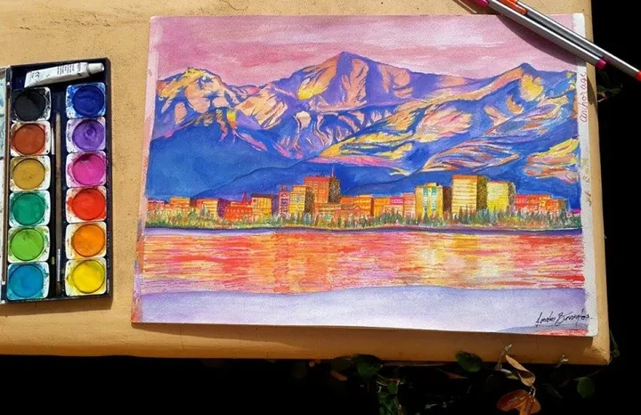 Atardecer (Anchorage), œuvre de Aziel Barrientos