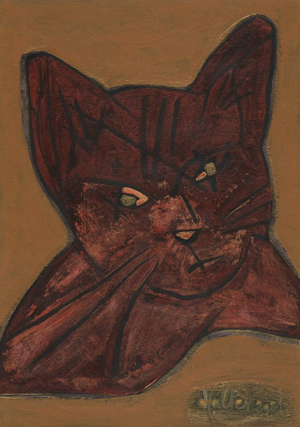 Chat rouge variation #1, artwork by Alain HALTER