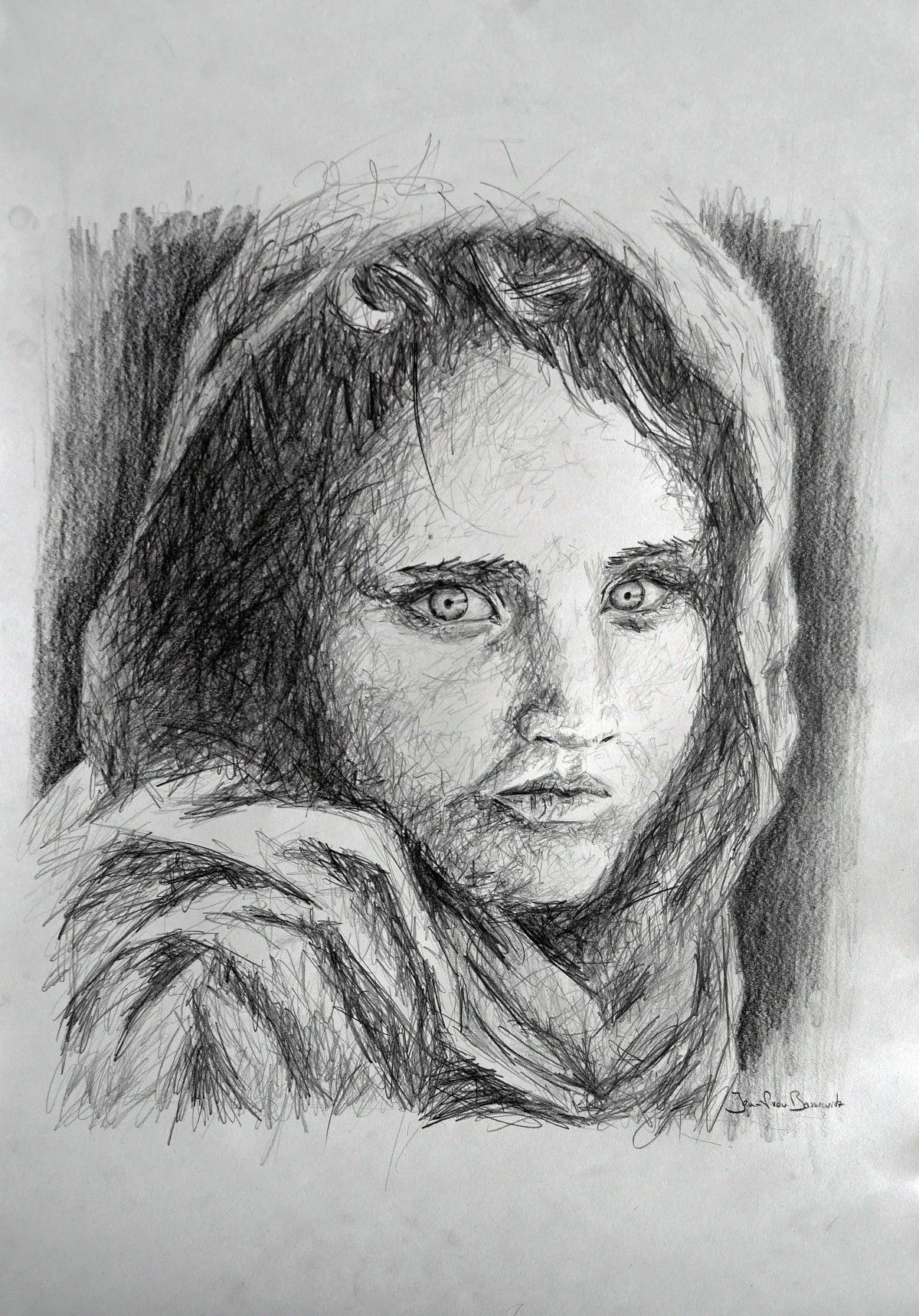afghan girl interpretation, artwork by Jan-Philipp von Bassewitz