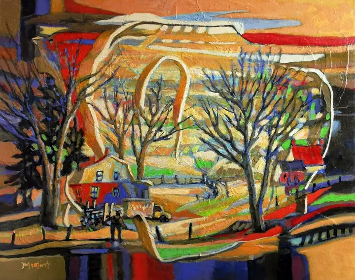 La grande ferme (Charlevoix), œuvre de Jean-Guy Desrosiers
