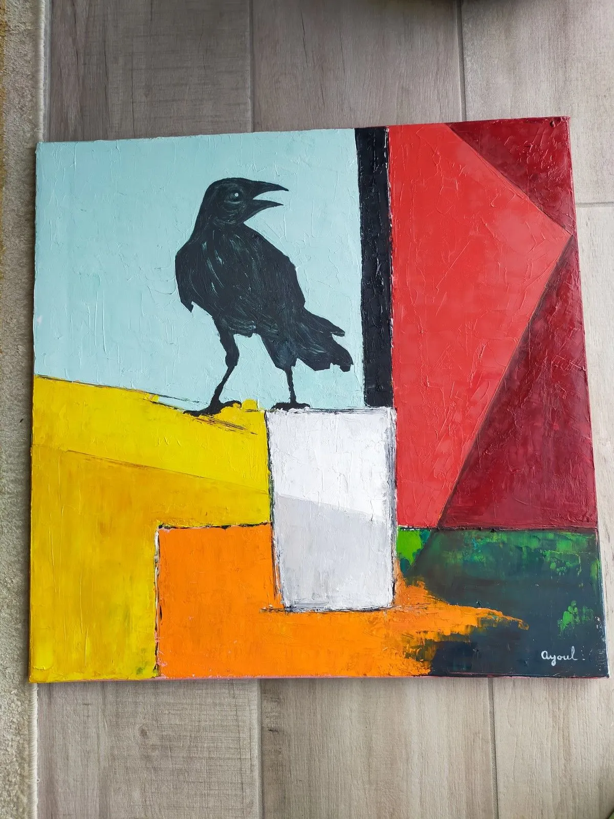 le corbeau, artwork by annick Ayoul