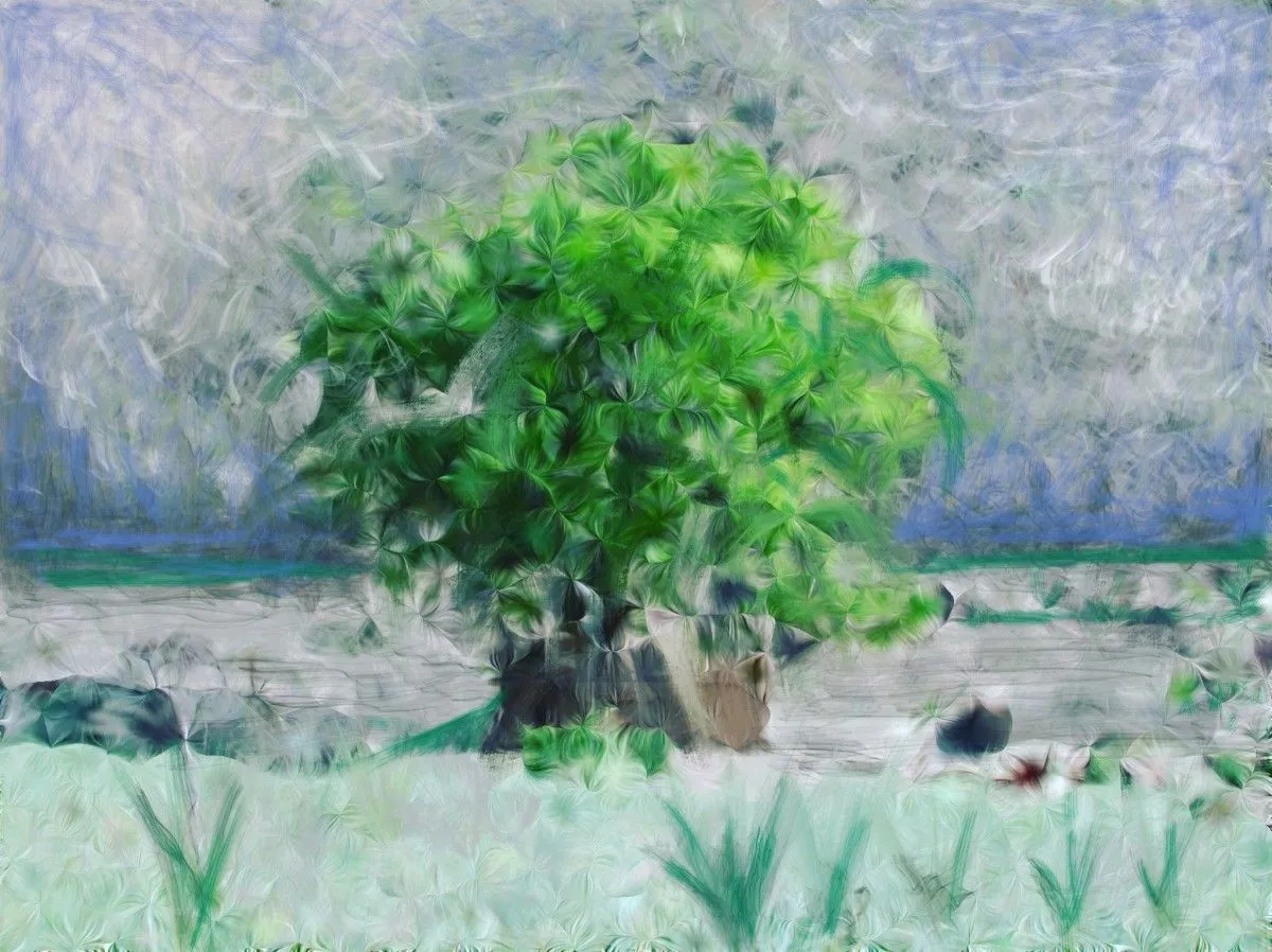 tree in casillas, artwork by Fausto Cantu