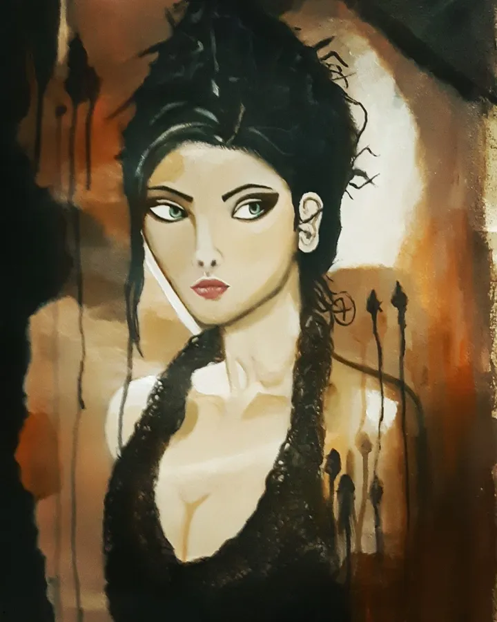 Femme désemparée, œuvre de Ettour Hasnaa
