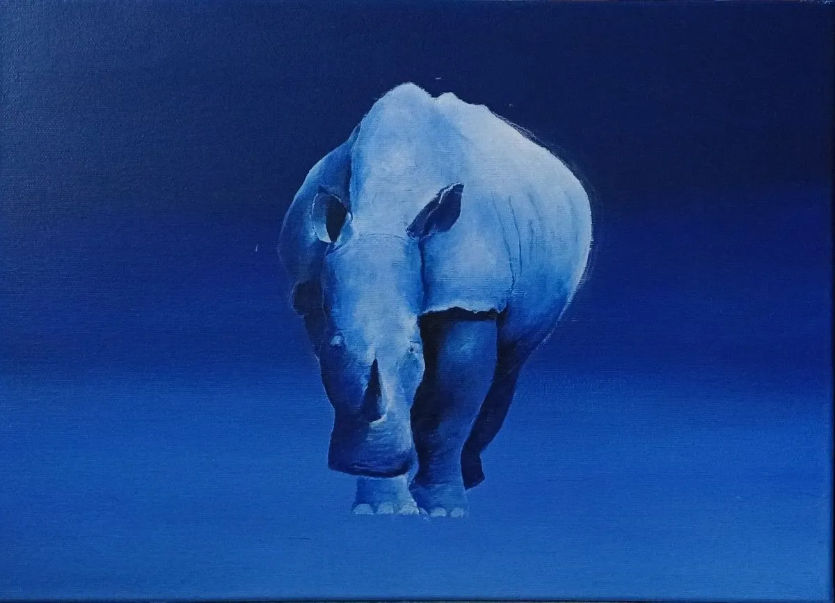 rhino, artwork by gerard Goursolle
