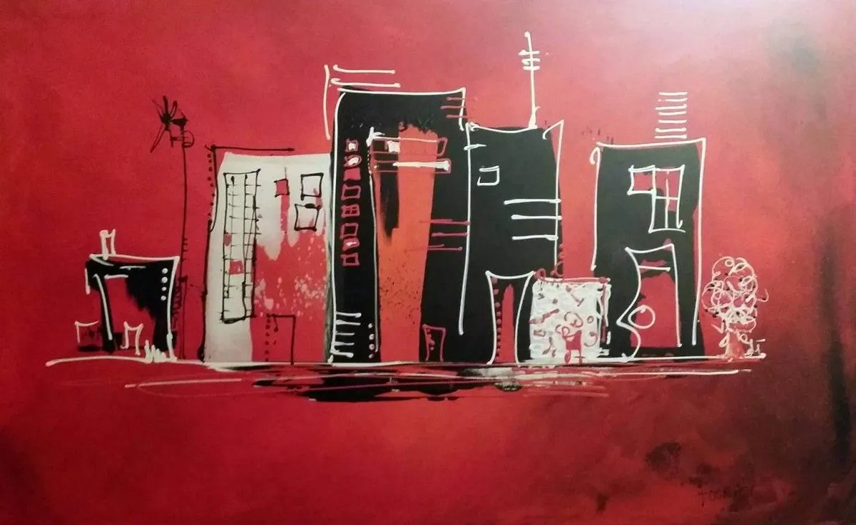 Jazzy City [Vendu], œuvre de Brigitte Fournier