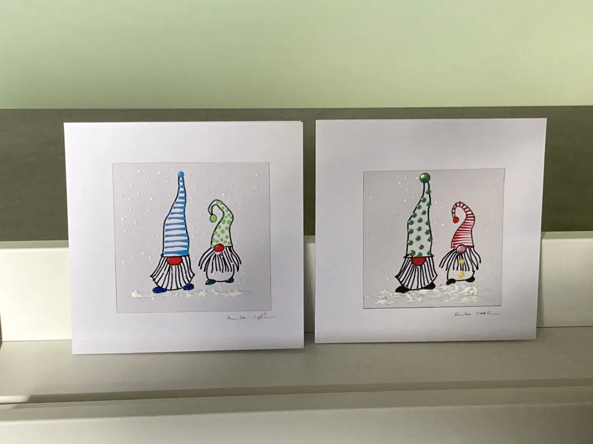 Cartes faites à main, œuvre de Rita Vandenherrewegen
