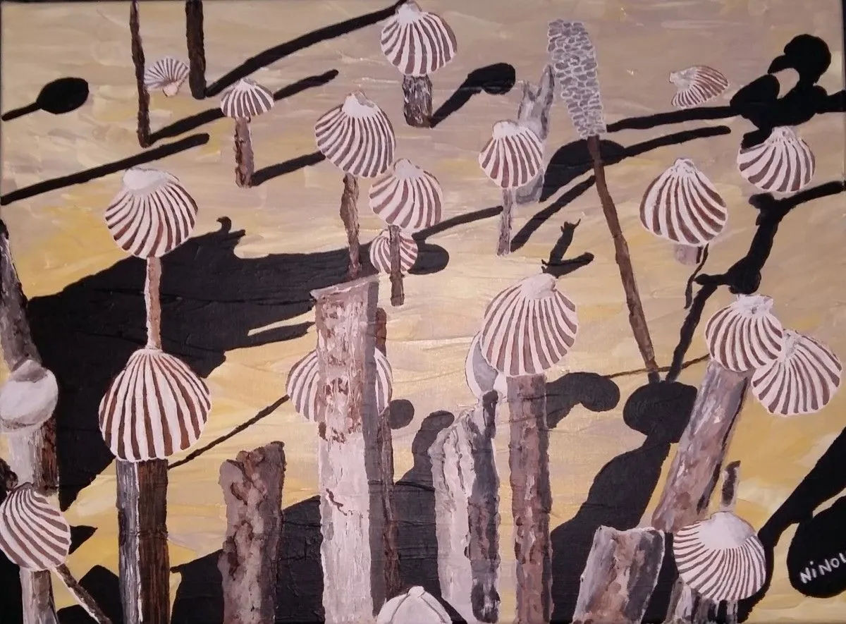 N°74 Architecture éphémère de plage, artwork by Jean-Michel FRAMERY