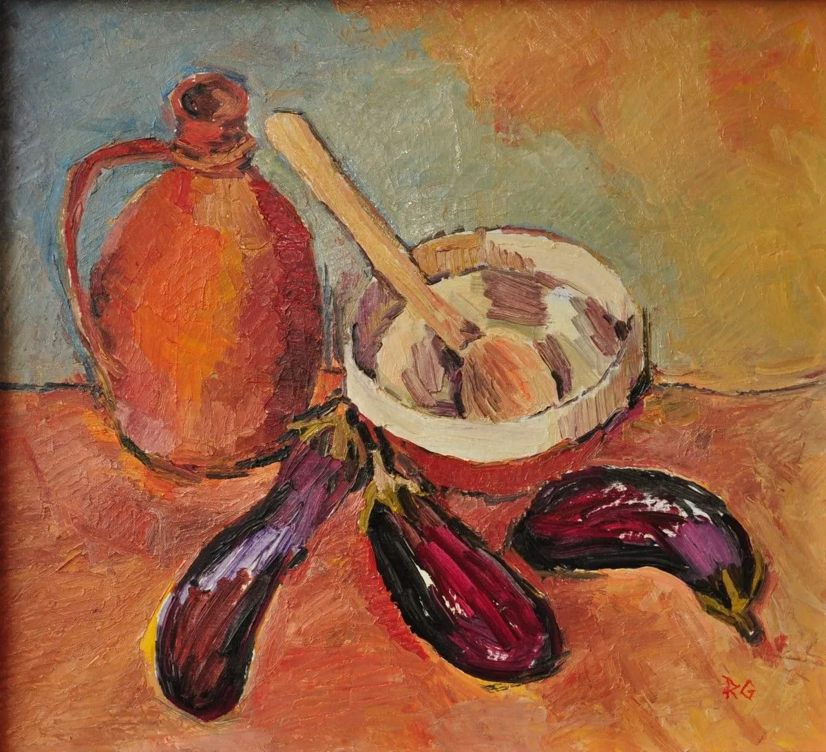 NATURA STATICA CU VINETE, artwork by Gheorghe Radulea