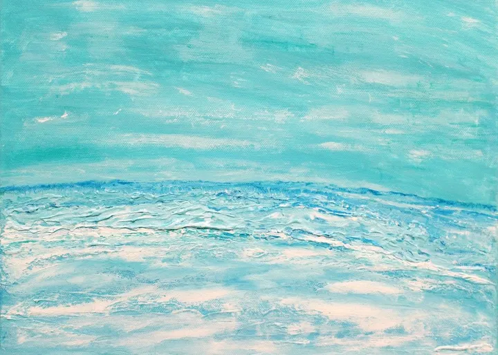 entre ciel et mer n°3, œuvre de maryline poveda