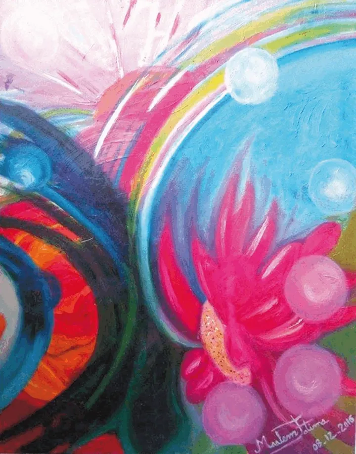 l'amour dans les yeux d'une fleur, œuvre de faty maalem