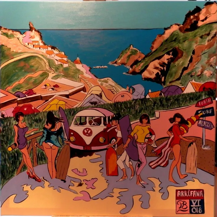 Praia de Arrifana, œuvre de Patrick Bergès
