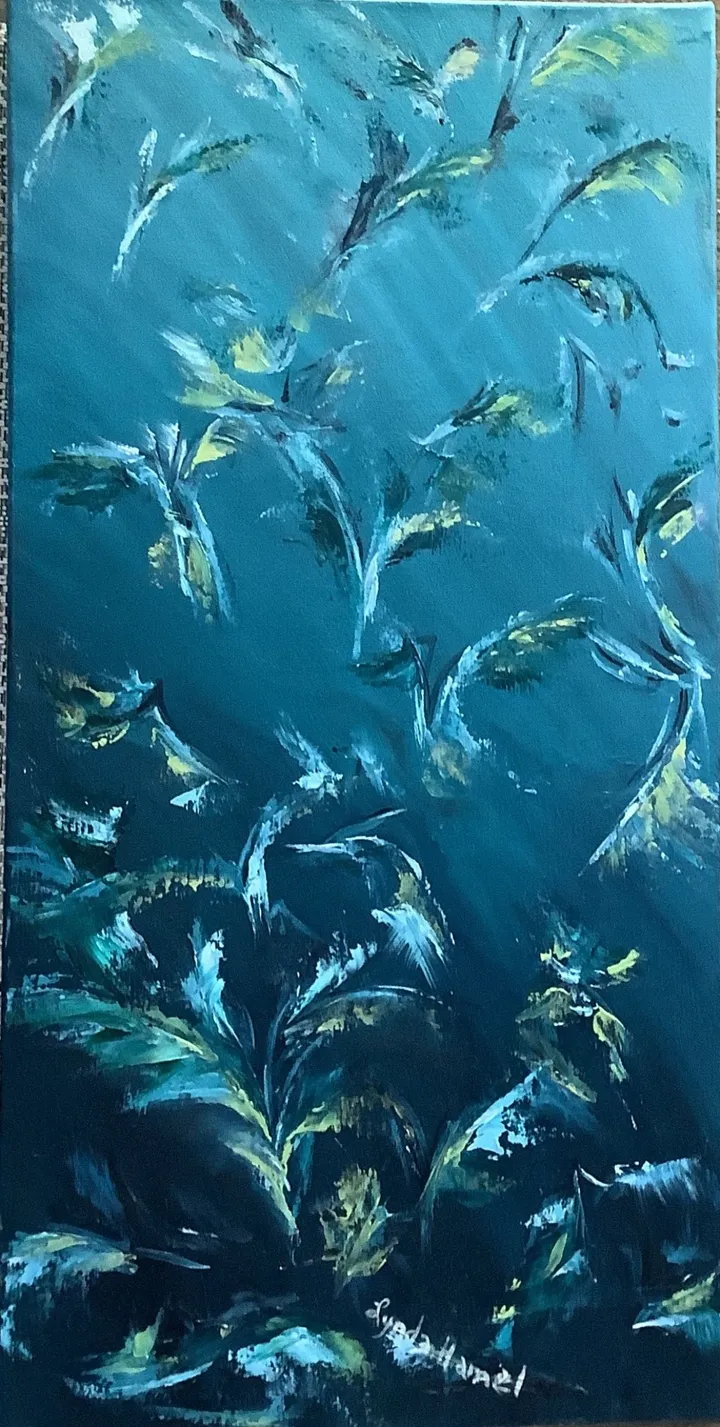 240- Virevolte les plumes joyeuses, œuvre de Lynda Hamel