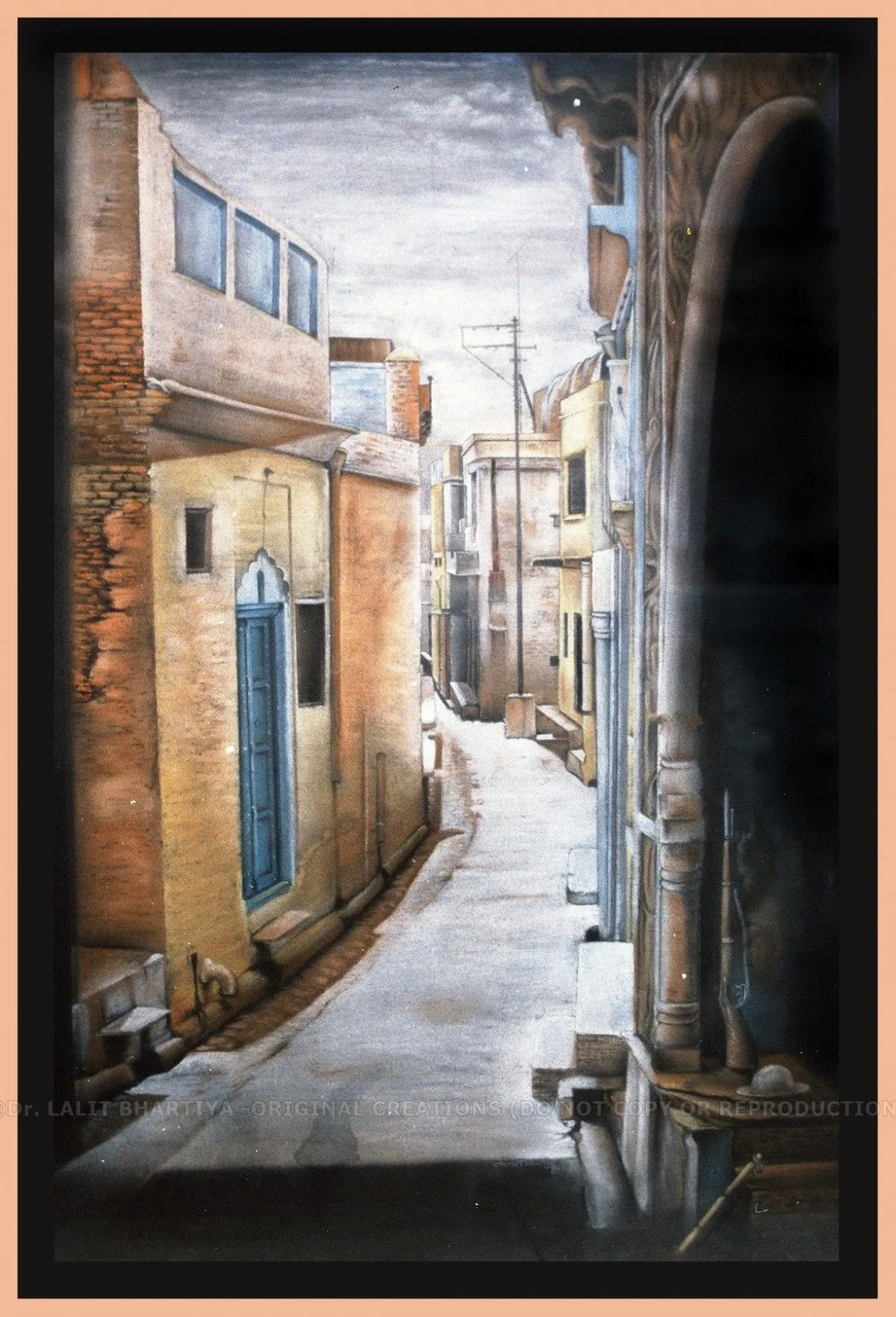 A STREET, artwork by Lalit Bhartiya