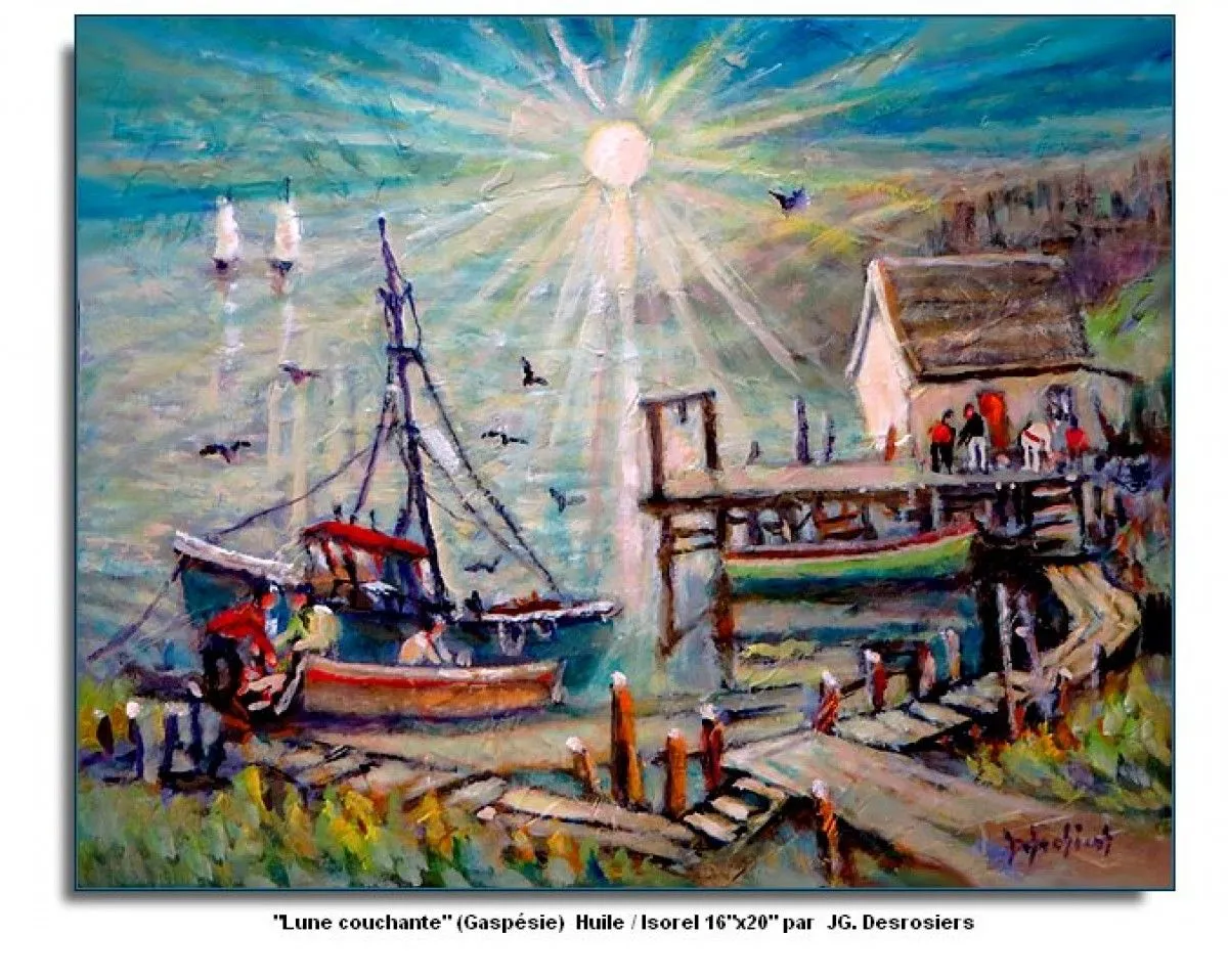 Lne couchante, artwork by Jean-Guy Desrosiers