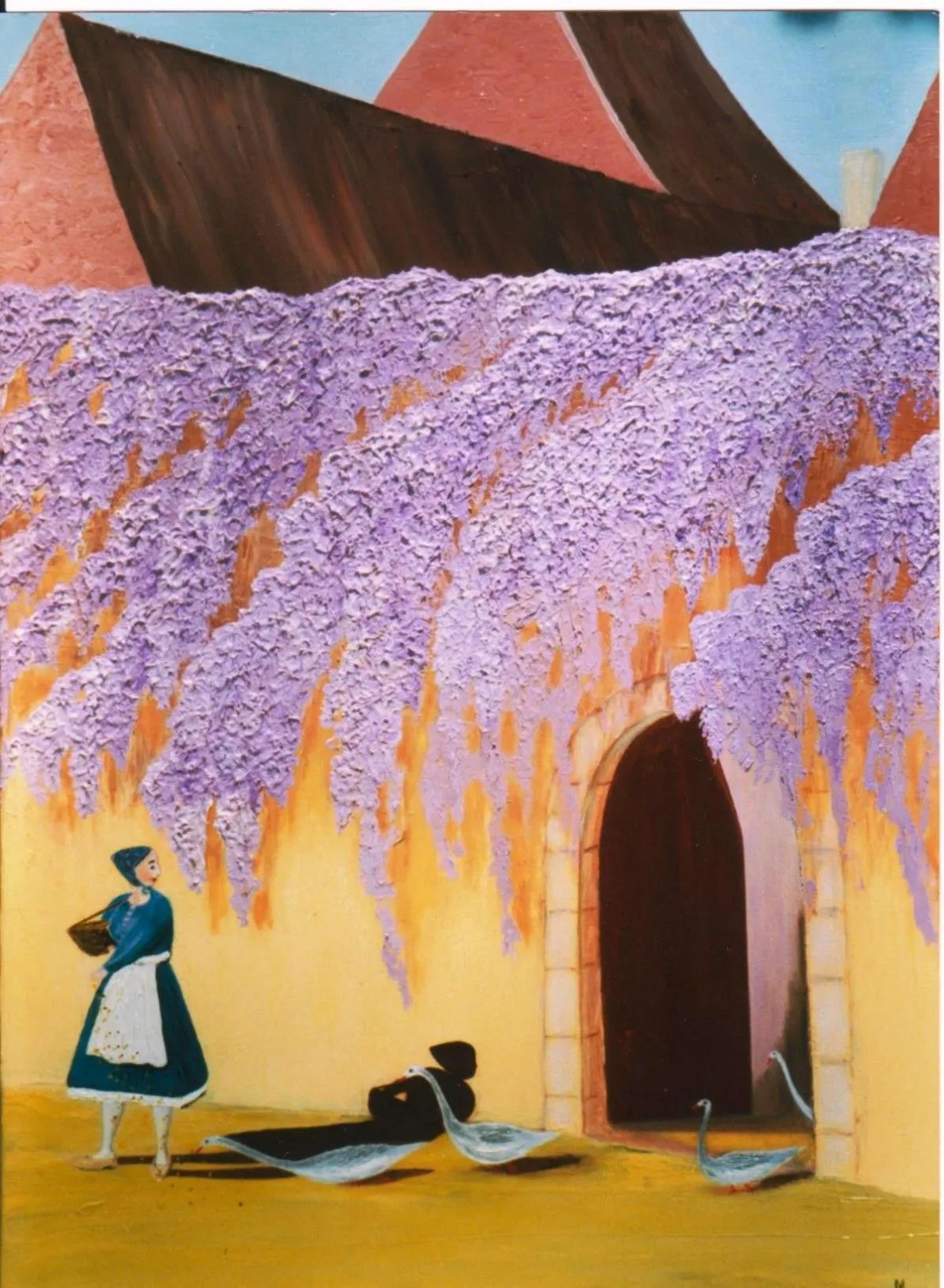 Fermière en périgord - des glycines, artwork by marie momelat