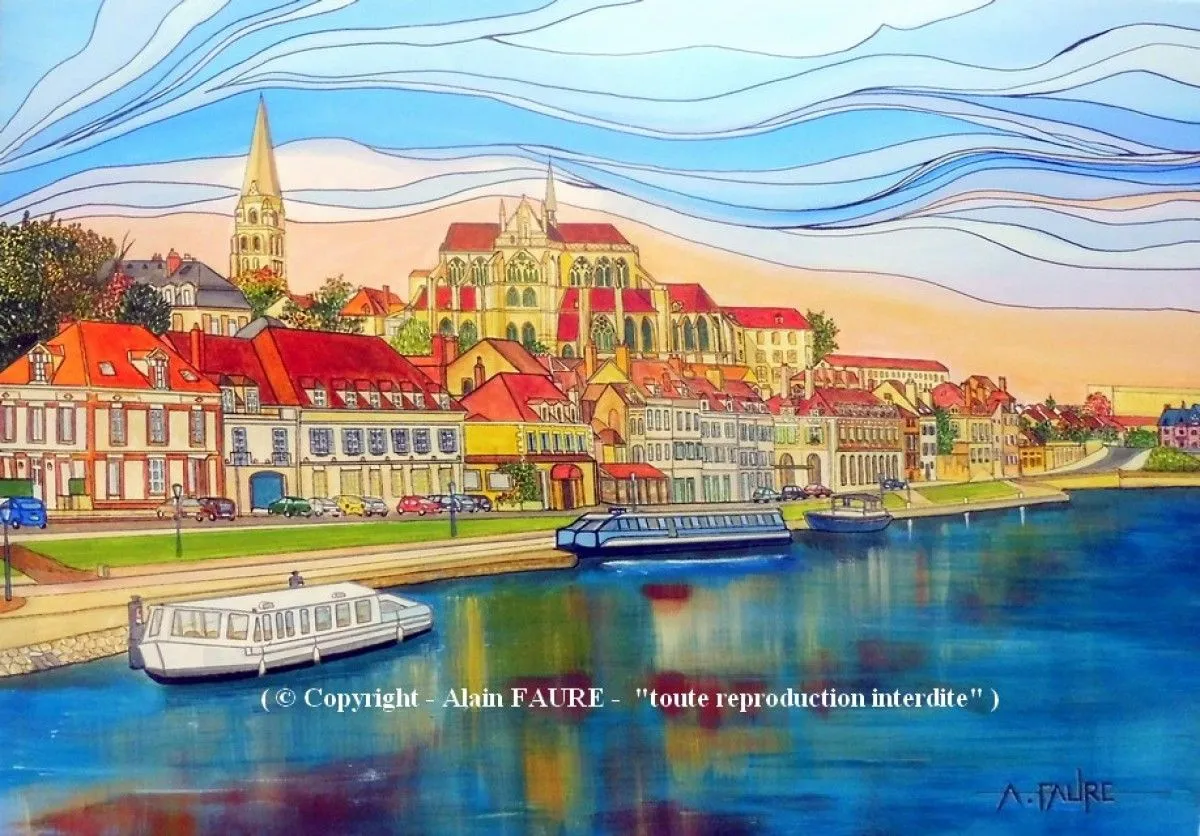 AUXERRE ST GERMAIN, œuvre de Alain FAURE
