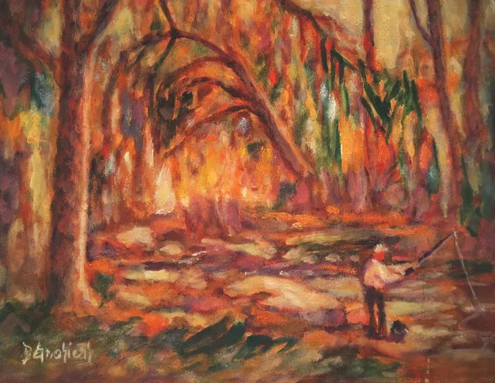 Mi-septembre (Rivière Beauport), œuvre de Jean-Guy Desrosiers