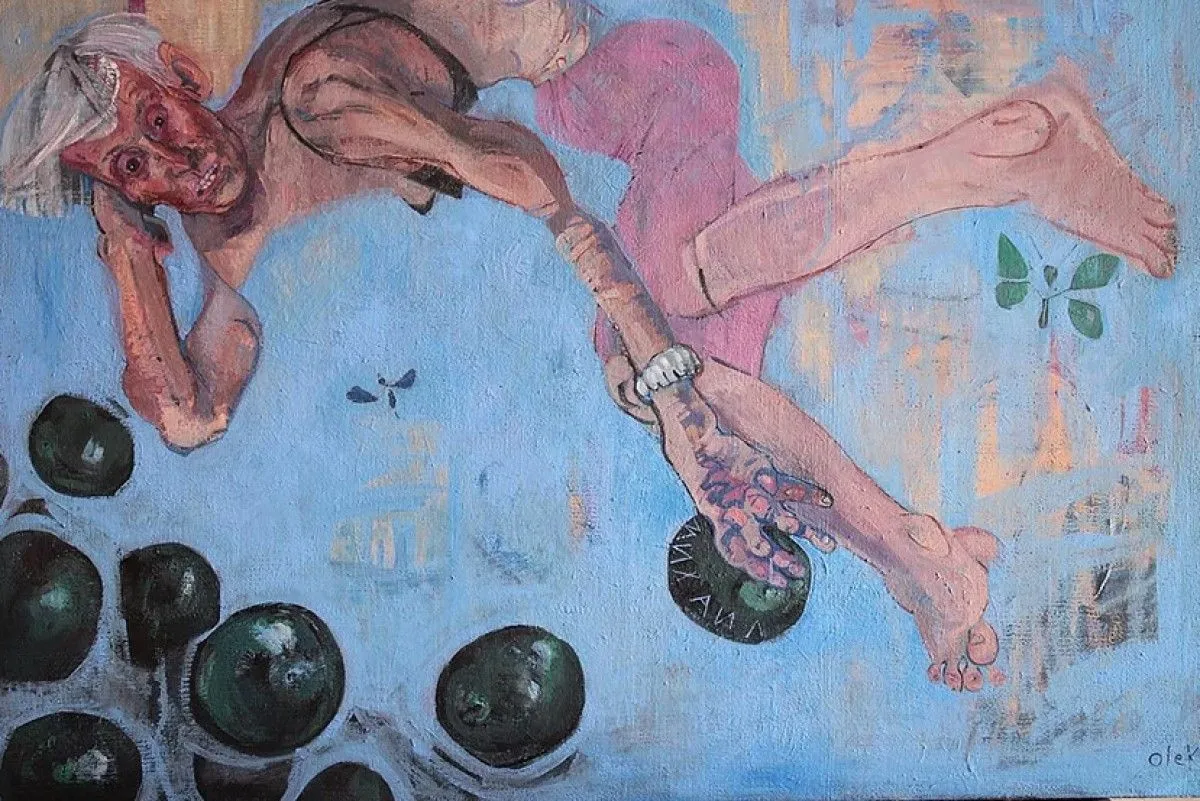 Weightlessness of baba Pasha on St.Michael's Day, artwork by Yelena Klochko