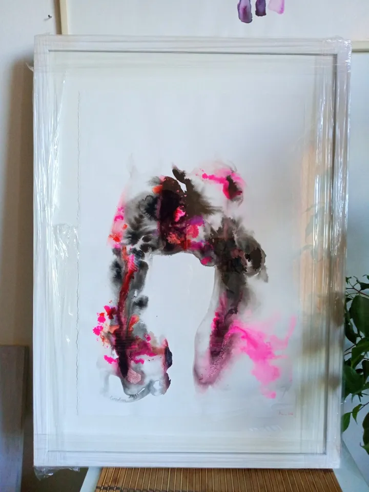 Cuddling FRAMED, artwork by marija colic