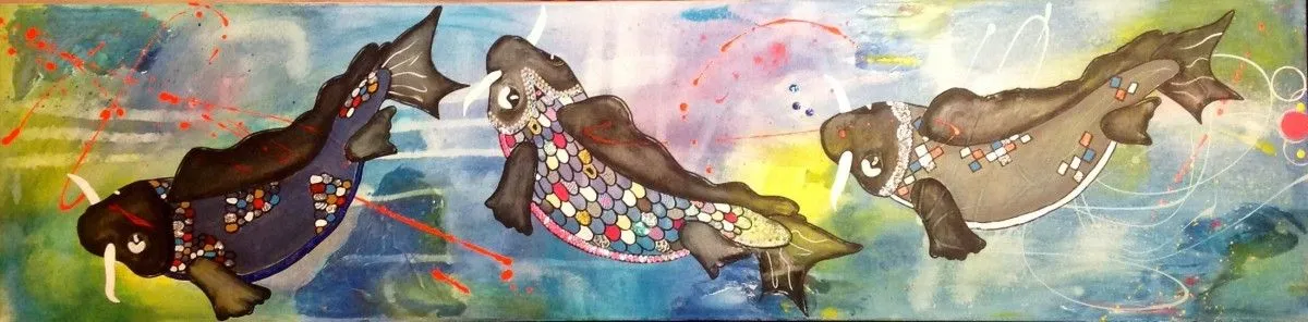 Trois x Koi, artwork by Kaygot Artiste-peintre