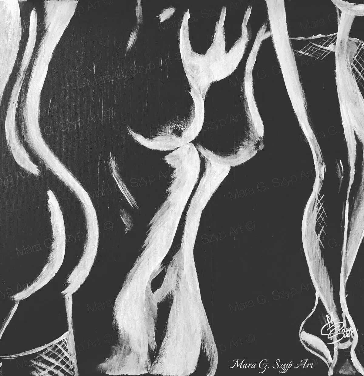 Closed doors, artwork by Mara G. Szyp