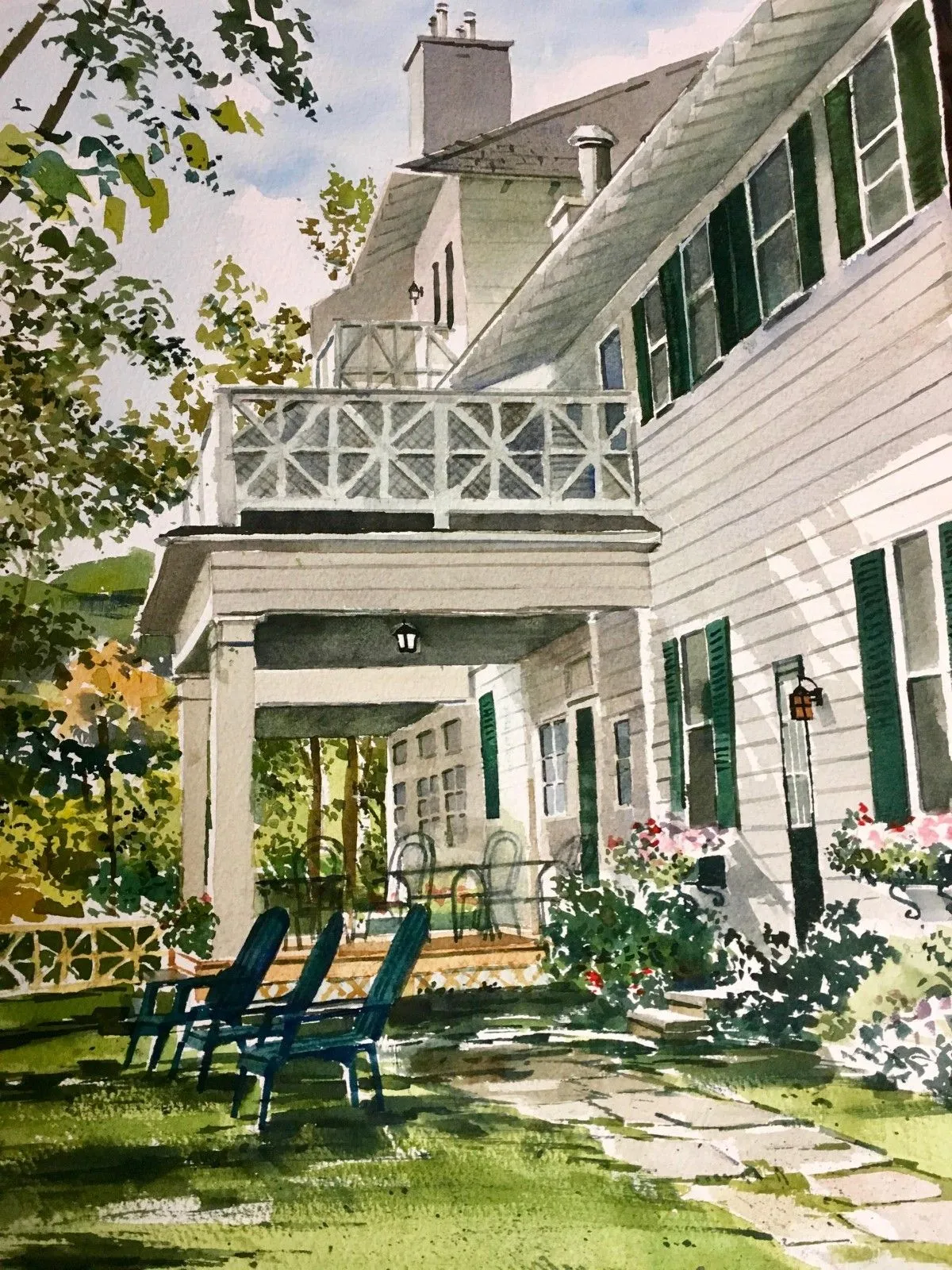 Manoir Hovey, North Hatley, Québec, Canada, artwork by Gordon Pearson