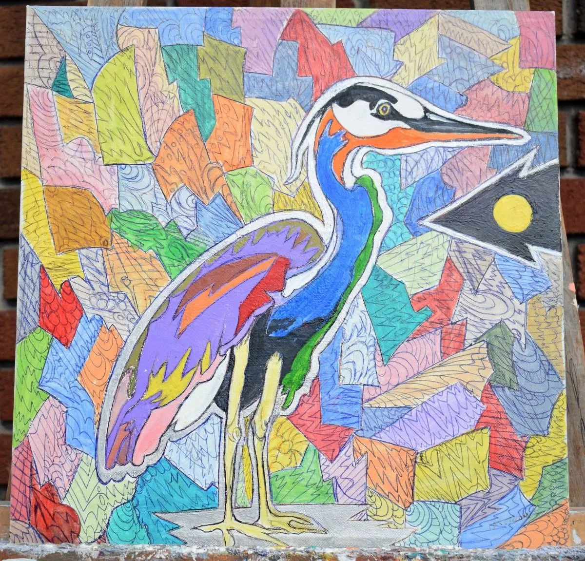 Le Héron, artwork by Denis Roucau