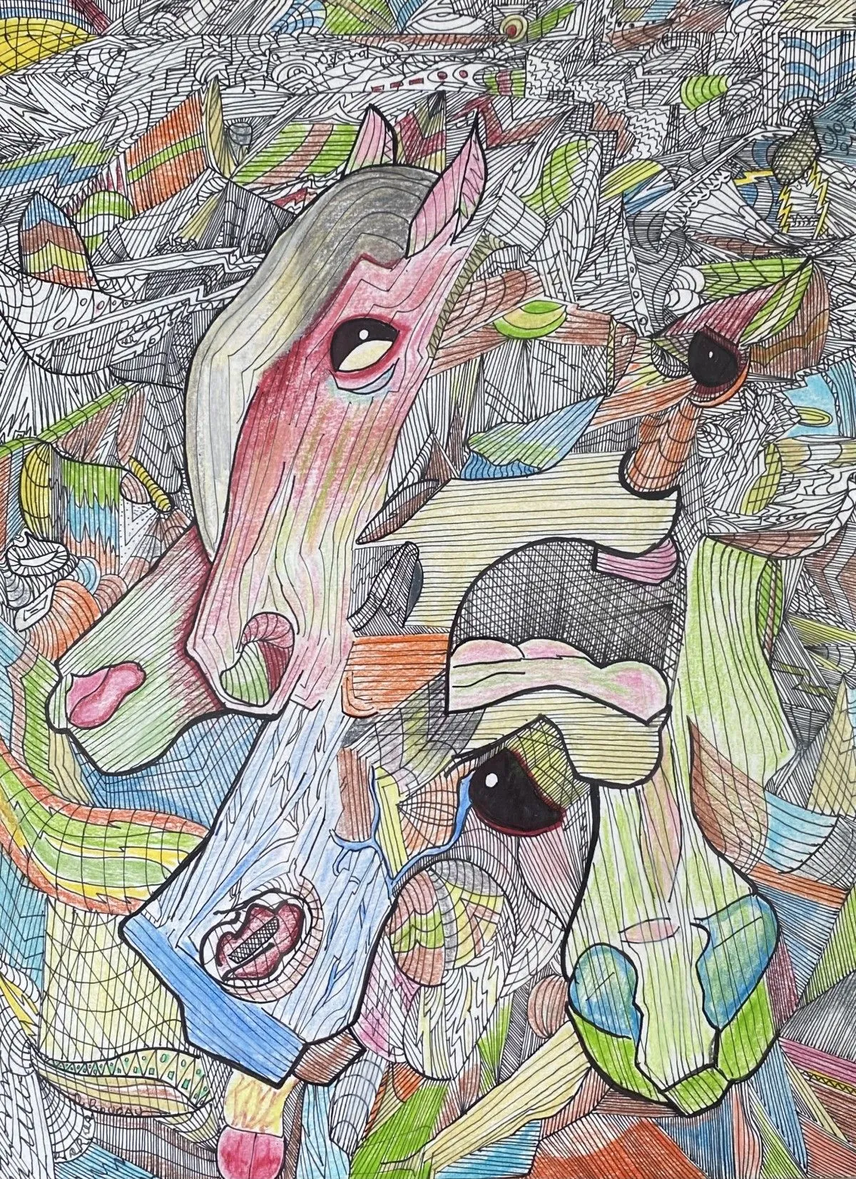 Chevauché, artwork by Denis Roucau