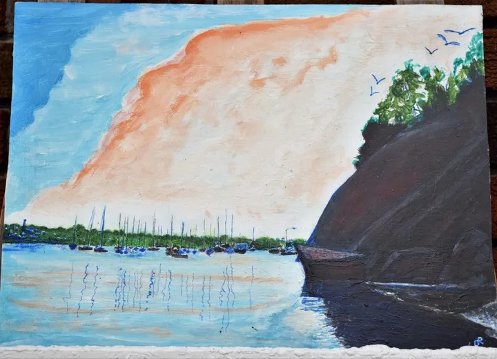 New Richmond marina, artwork by Denis Roucau
