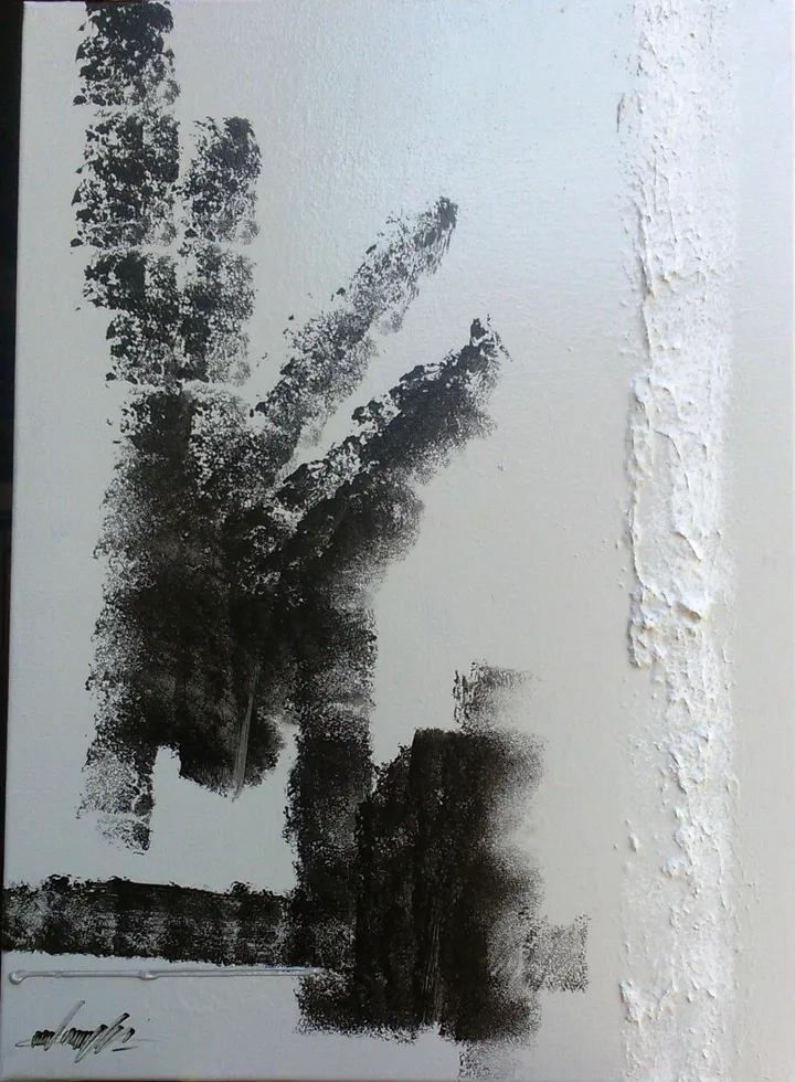 Man at the museum, œuvre de Gabriel Angelo