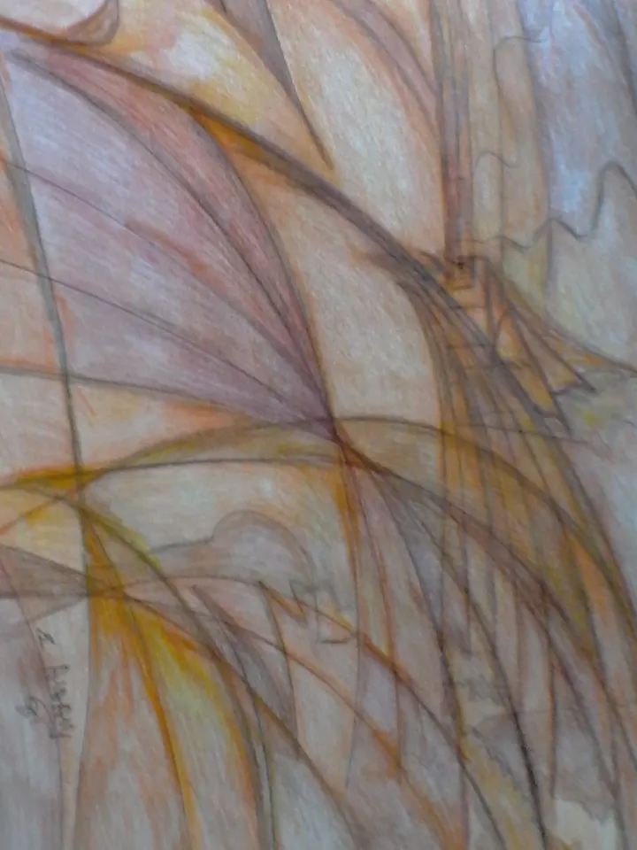 Orange storm, artwork by Elizabeth Aldam