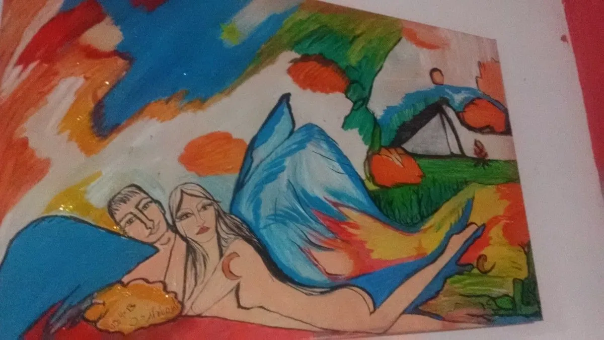 In love, artwork by Souza Cavalcante Walquiria