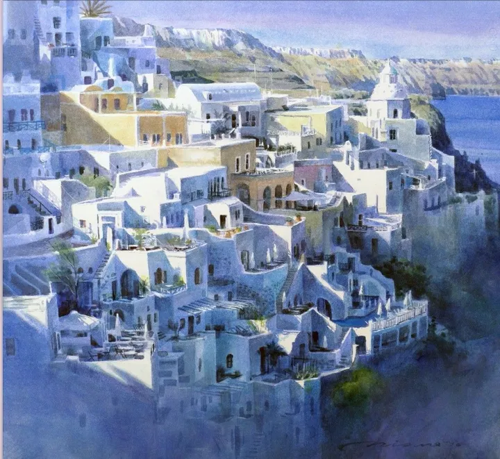 Santorini, artwork by Misure Nien