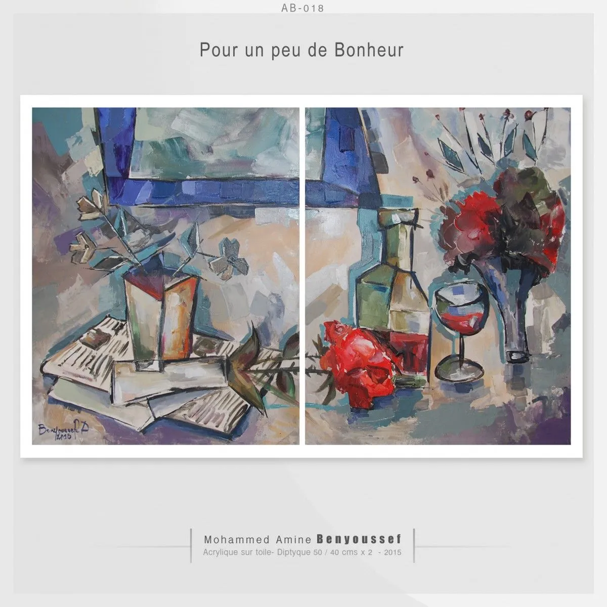 Pour un peu de bonheur, artwork by Mohammed Amine Benyoussef