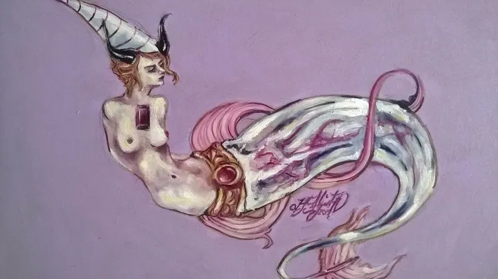 sirena, artwork by Efrain Alejandro Flores Dominguez