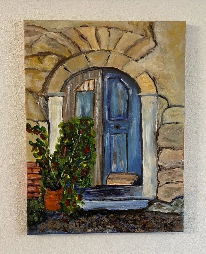 porte du chateau, œuvre de Anne Antoine