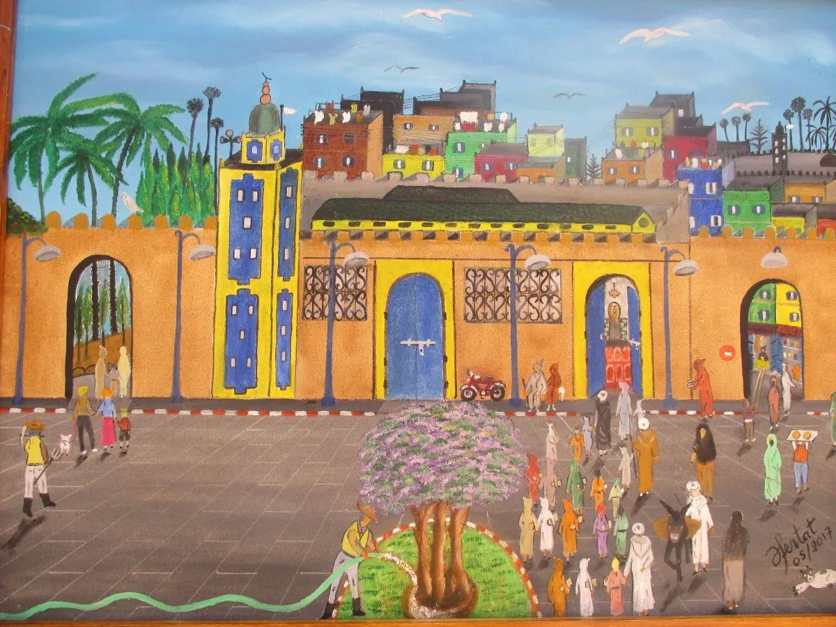 place de la mosquée, œuvre de ahmed fertat