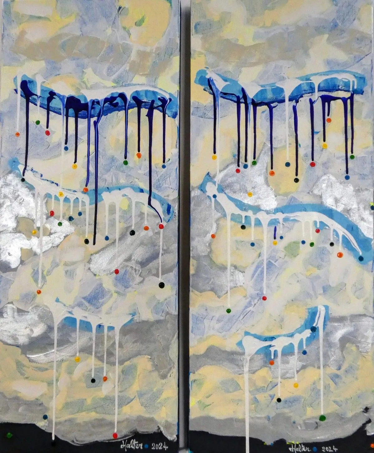Ciel d’orage, pluie et gouttes d’eau, œuvre de Alain HALTER