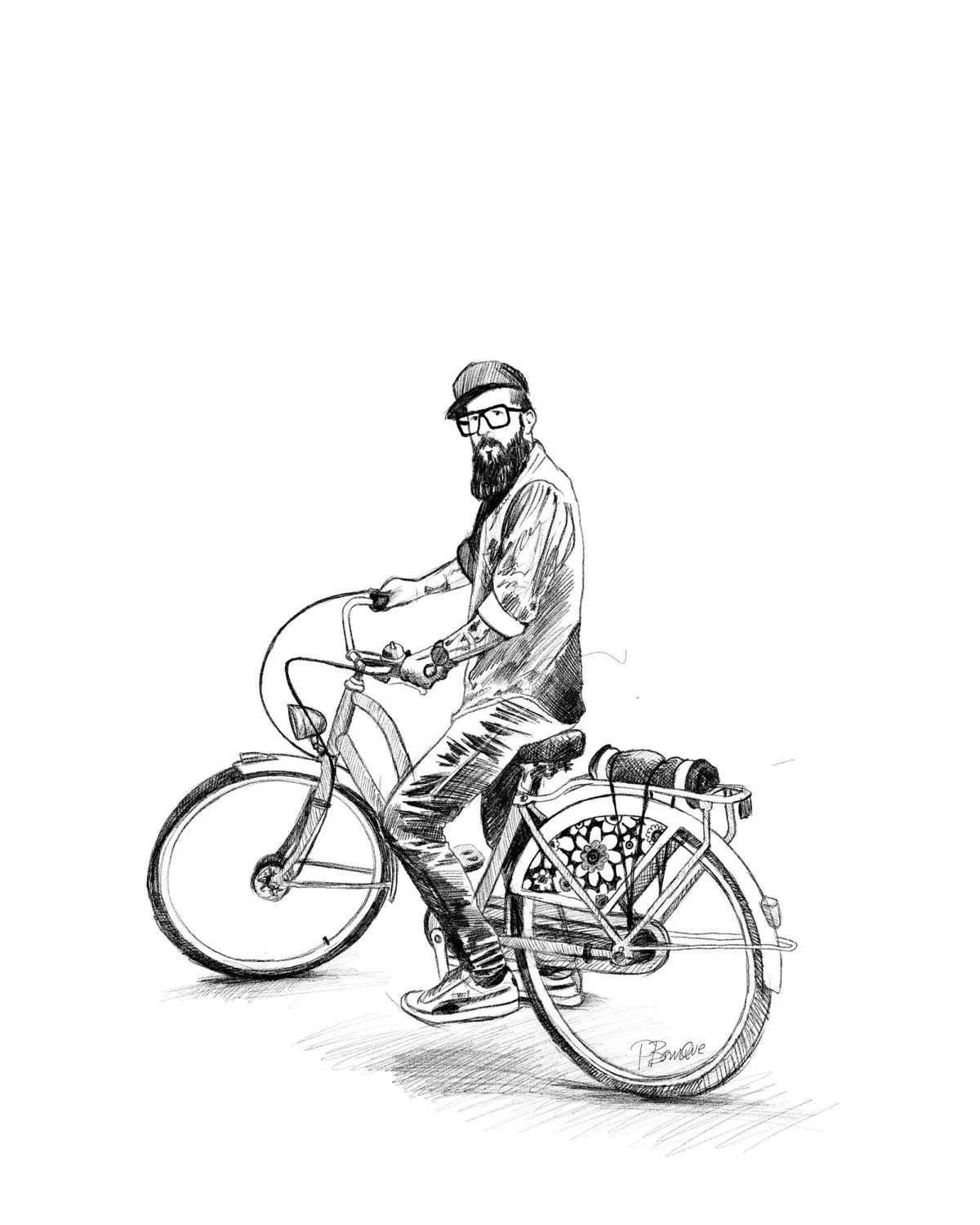 Master on a bike, œuvre de Patrick Bourque