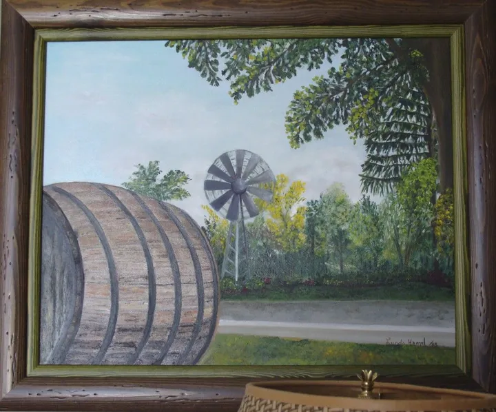 19- Le baril du Niagara, artwork by Lynda Hamel