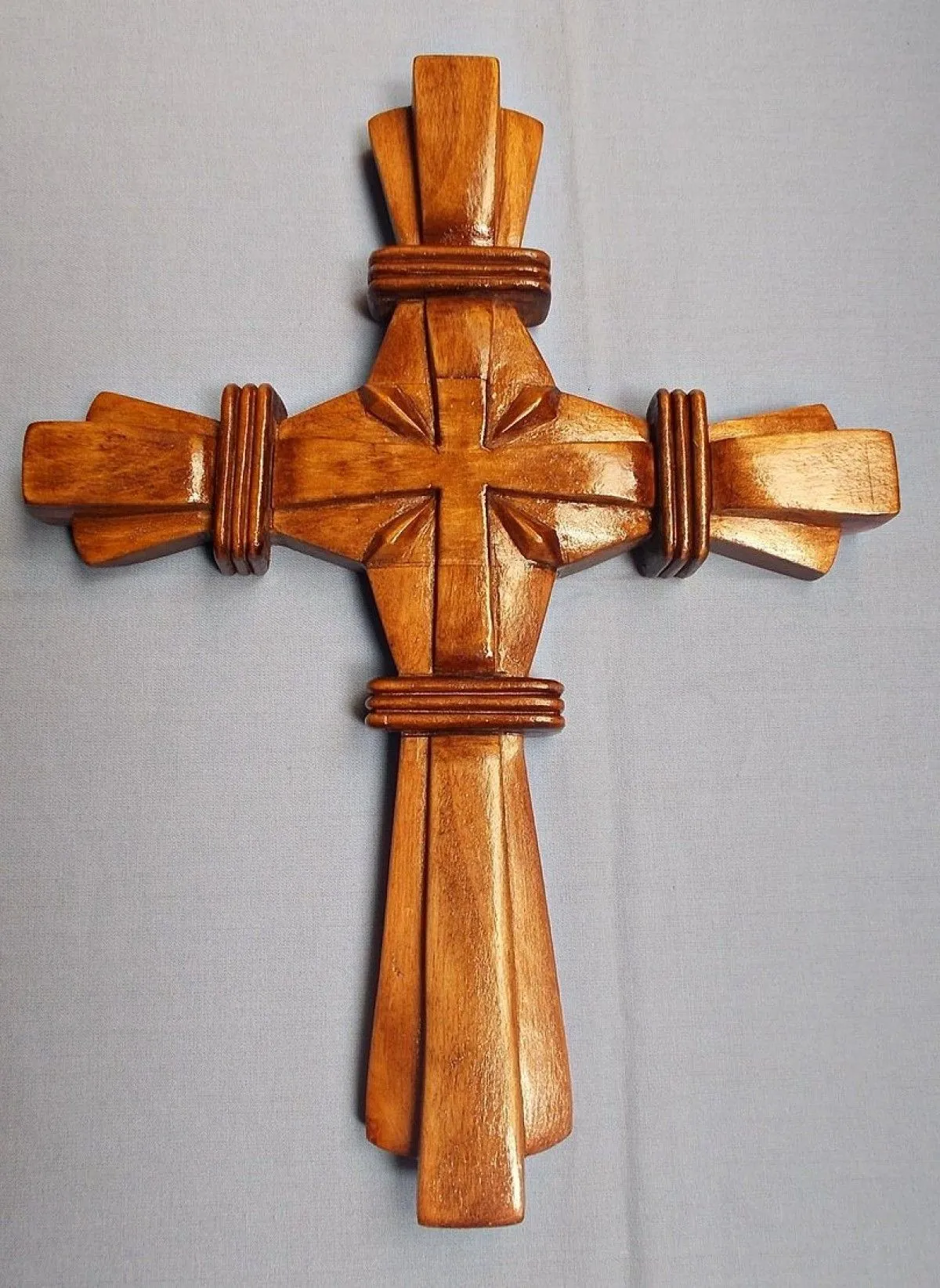 Trinity wood cross, artwork by MARIUS MOROSAN