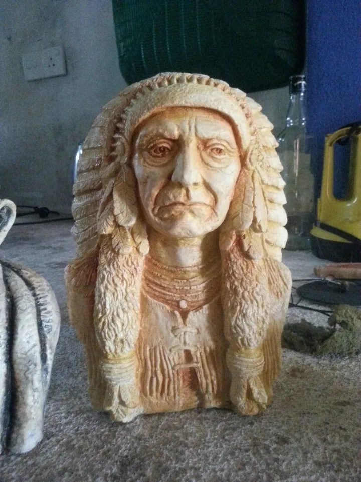 Siyetal,  red indian leader, œuvre de sampath tharanga